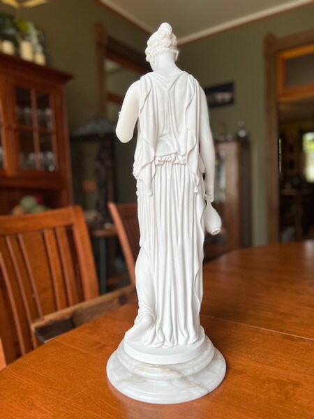 Hebe Statue official cup bearer of the Greek Olympian gods Marble Italy
